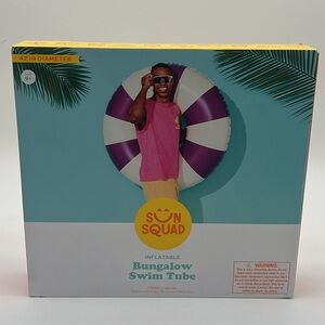 Sun Squad Kids Inflatable Swim Tube - Purple and White